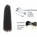 Kinky Curly Feather Crochet Human Hair Extensions Natural Black 100g Lightweight Individual Crochet Hair for Full Volume